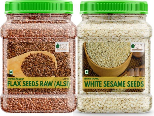 Bliss of Earth USDA Organic Combo Of White Sesame Seeds...