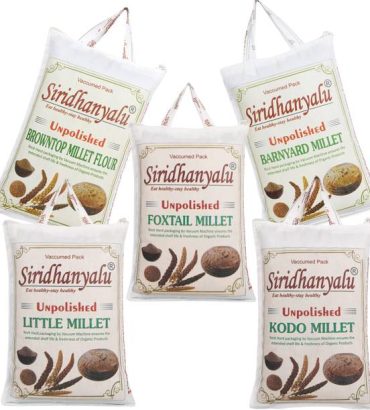 siridhanyalu Unpolished and Organic Kodo, Little, Barny...