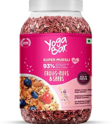 Yogabar Muesli 1kg Jar |Fruits Nuts&Seeds