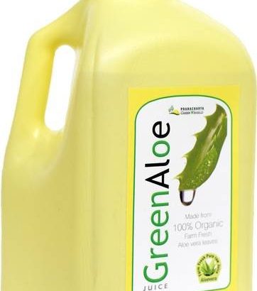 Pranacharya Greenshield Green Aloevera Juice with Aloevera pulp