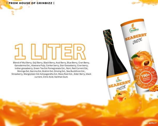 grinbizz Seaberry Juice Natural Support To Healthy Heart