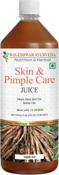 Bageshwar Ayurveda Skin & Pimple Care Juice | Helps Control acne reduce pigmentation