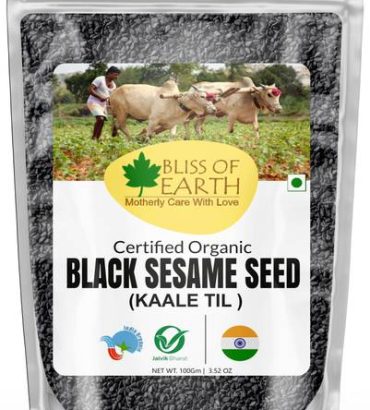 Bliss of Earth Black Sesame Seeds Unhulled Fresh & Orga...