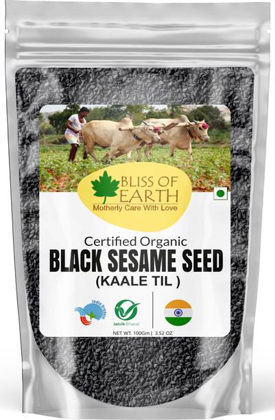 Bliss of Earth Black Sesame Seeds Unhulled Fresh & Orga...