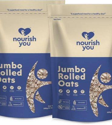 Nourish You Jumbo Rolled Oats, Wholegrain Breakfast
