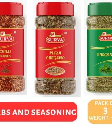Surya CHILLI FLAKES, PIZZA OREGANO & OREGANO COMBO 125g