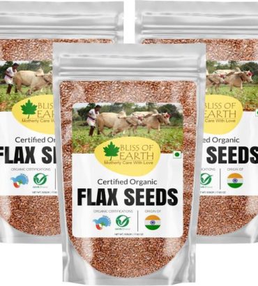 Bliss of Earth 3x500gm USDA Organic Raw Flax Seeds For ...