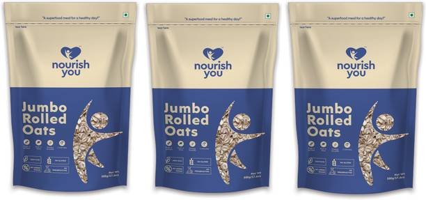Nourish You by Nourish you Jumbo Rolled Oats,Wholegrain