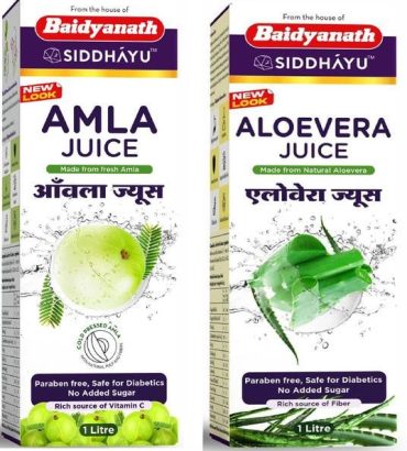 Baidyanath Amla Juice 1L + Aloe Vera Juice 1L | No addedv sugar vitamin c