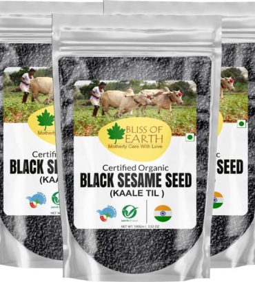 Bliss of Earth 3x100GM Black Sesame Seeds Unhulled Orga...