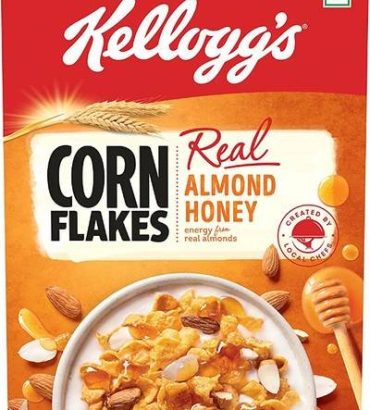 Kellogg's REAL ALMOND HONEY Flavour CORN FLAKES Box