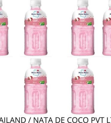 Mogu Mogu Lychee Juice with 25% NATA De Coco Energy Booster drink