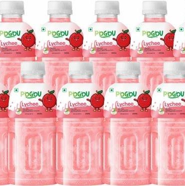 POGOU Lychee juice with NATA De Coco | Energy Booster Drink
