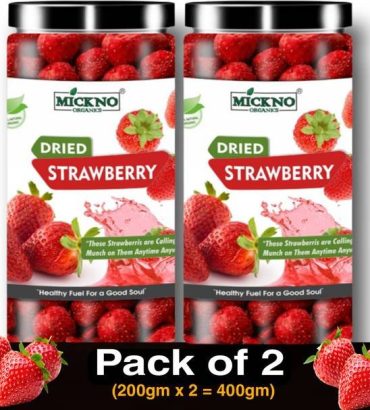 mickno organics 400g Whole Dried American Strawberries ...