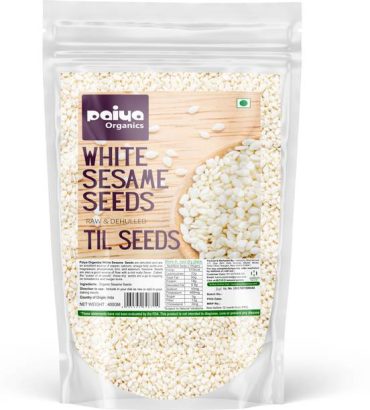 paiya organics 400gm White Sesame Seeds Raw & Dehulled ...