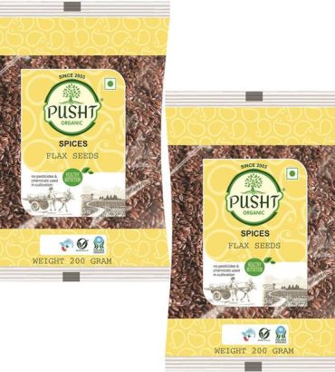 Pusht Organic Raw Flax Seeds Combo Pack Of 200Gm x 2 = ...