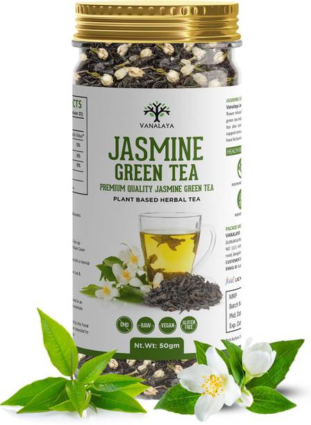 Vanalaya Jasmine Green Tea from Sun Dried Jasmine Petal...