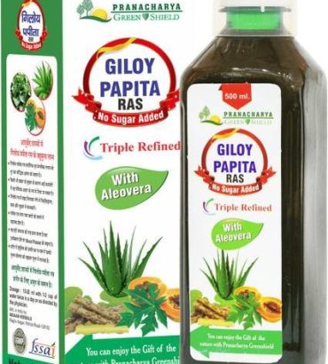 Pranacharya Greenshield Giloy Papita Juice with Tulsi, aloevera , punarnava immunity booster