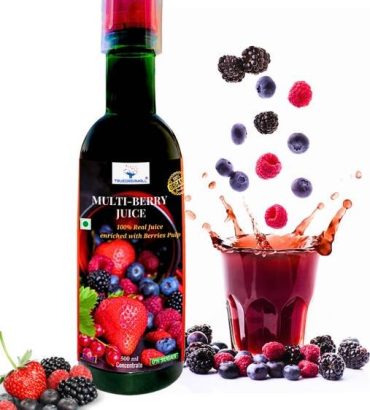 TRUEDREAMALL Multi-Berry Juice- 100% Pure, Unsweetened organic berries pulp