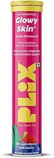 PLIX - THE PLANT FIX Glutathione Tablets With Vitamin C For Clear And Youthful Skin (Pack Of 1, Strawberry) | 15 Collagen Supplements |500mg L-Glutathione, Vitamin E And Hyaluronic Acid