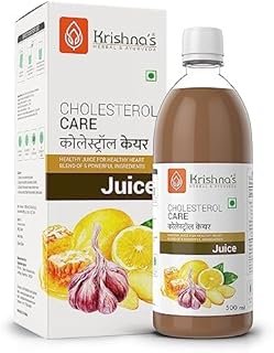 KRISHNA's HERBAL & AYURVEDA Cholesterol Care Juice - 500 Ml | Contains Honey With Apple Cider Ginger Garlic, Sugar Free, Health Drink