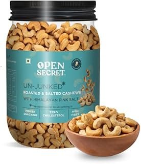 Open Secret Premium Roasted and Salted Cashews | 1 kg | Dry Fruits, Kaju, Cashew 1kg, Cashew Nuts, Roasted Cashews, Freshly Roasted, Nutritious, Crunchy & Delicious Snacks (Pack of 1)