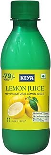 Keya Fresh Lemon Juice| Contains Natural Lemon Juice| No Added Water, No Concentrate, No Sedimentation|Fresh for 24 Months| Quick, Easy, Hassle Free Essential| For Everyday Cooking & Beverages| 250 ml