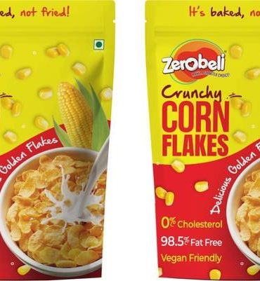 Zerobeli Delicious Low Fat Golden Corn Flakes | Fiber Rich