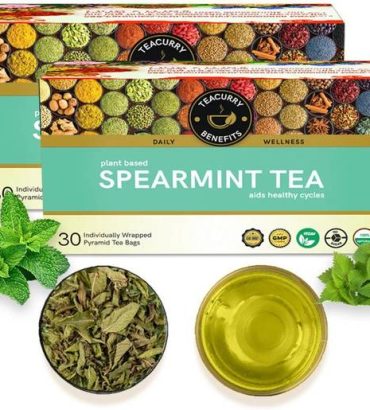 TEACURRY Spearmint Leaf Tea - 60 Tea Bags | Helps in Ho...