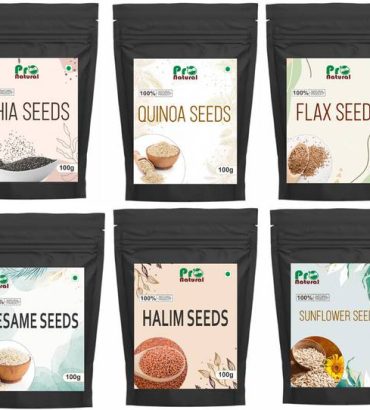 Pronatural Combo Pack of 6 Super Seeds Chia Seeds, Brow...