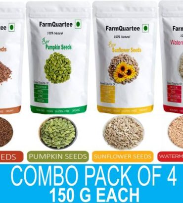 FarmQuartee Flax Seeds 150g ,Watermelon Seeds 150g,Sunf...
