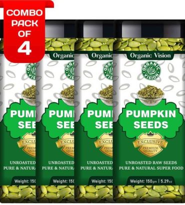 OrganicVison Pack of 4 Raw Pumpkin Seeds - Protein and ...