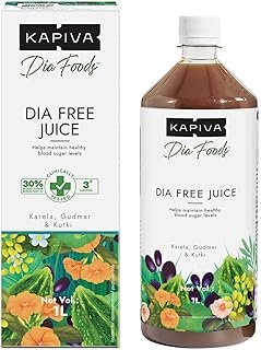 Kapiva Dia Free Juice, 1L | Clinically Proven Diabetic care | Amla, Karela, Jamun, Guduchi & 7 More