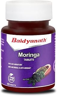 Baidyanath Moringa Tablets 60 Tablets (Pack of 1) ÂDrumstick Leaf Tablets| Helpful in Overall Health and Wellness and Gut Balance(60 Tablets)