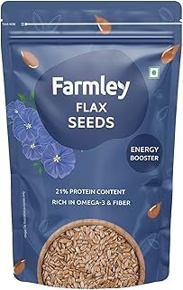 Farmley Premium Flax Seeds, Alsi Seeds - 200 grams I Rich in Fiber & Omega -3
