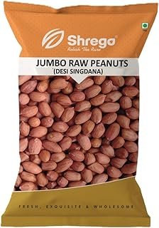 Shrego Jumbo Raw Peanut, Desi Singdana, Vacuum Packed (1 kg) Premium Moongfali