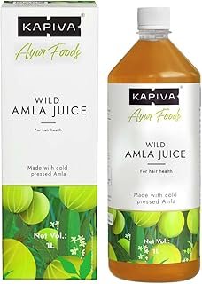Kapiva Wild Amla Juice 1L | Suitable for healthy Hair & Skin | Detox juice for weight loss | Natural Source of Vitamin C | Natural Juice Made With Cold Pressed Amla from Pratapgarh | No Added Sugar