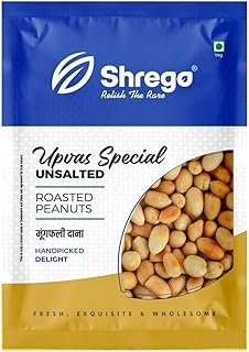 SHREGO Upvas Special Roasted Peanut Unsalted, Healthy Snack, Vacuum Packed (360 Gm)