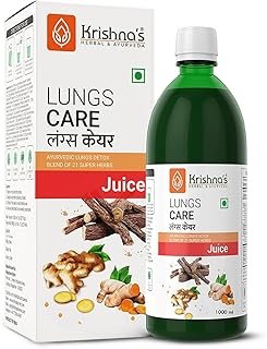 KRISHNA'S HERBAL & AYURVEDA Lungs Care Juice 1000 Ml | Lungs Cleaner For Detoxification And Supports Respiratory System