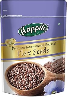 Happilo Roasted Flax Seeds For Eating -250g | Omega-3 Flax Seeds For Hair Growth | Rich With Fiber For Weight Management | Alsi Seeds