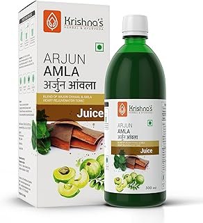 Krishna's Arjun Amla Juice - 500 ml (Pack of 1) | Perfect mix of Amla and Arjuna Chaal | Strong and healthy heart