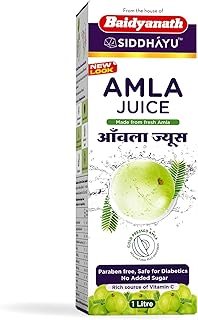 Baidyanath Asli Ayurved Amla Juice 1L - Cold-Pressed, Pure & Natural Amla Juice, Rich In Vitamin C, Supports Immunity & Digestion