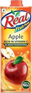 Real Apple Fruit Juice -1L | Rich in Vitamin C | No Added Preservatives, Artificial Colors & Flavours | Goodness of Best fruits | Tasty, Refreshing & Energising