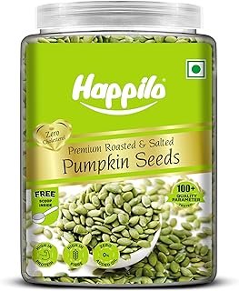 Happilo Premium Lightly Salted & Roasted Pumpkin Seeds Jar 900g, Versatile and Nutrient-Rich, Nutty and Crunchy Snacking