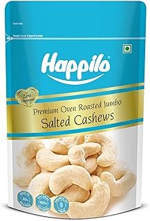 Happilo Premium Roasted and Salted Cashews, 200g