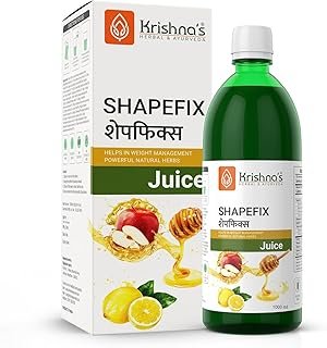 KRISHNA'S HERBAL & AYURVEDA Herbal Shapefix Juice With Natural Herbs, Helps In Weight Management, No Added Artificial Colors Or Flavours, Gluten Free - 1 Ltr (Pack Of 1)