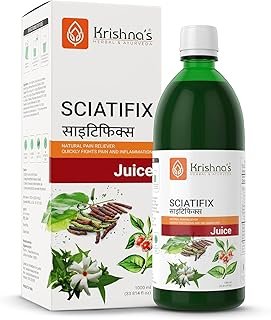 KRISHNA'S HERBAL & AYURVEDA Sciatifix Herbal Juice - Good source of calcium | Strengthens bones and muscles | 100% Organic Ingredients, No Artificial Colors & Gluten Free - 1000 ml (Pack of 1)