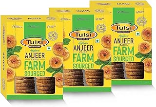 Tulsi Afghan Anjeer Zaika 750 Gram (250G X 3)|Figs Dry Fruits|Dried Afghani Anjeer|Dried Anjeer|Rich Source Of Vitamins & Dietary Fiber|Healthy Snack|Low In Calories|Fat Free|Pack Of 3
