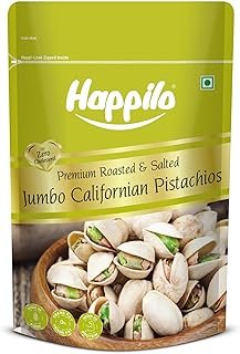 Happilo Premium California Roasted & Salted Pistachios 200 g | Pista Dry Fruit | Tasty & Healthy | High in Protein & Dietary Fiber | Gluten Free & Low Calorie Nuts