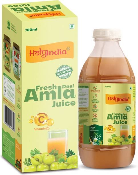 Holyindia Fresh Desi Amla Juice, No Added Sugar, Rich in vitamin C